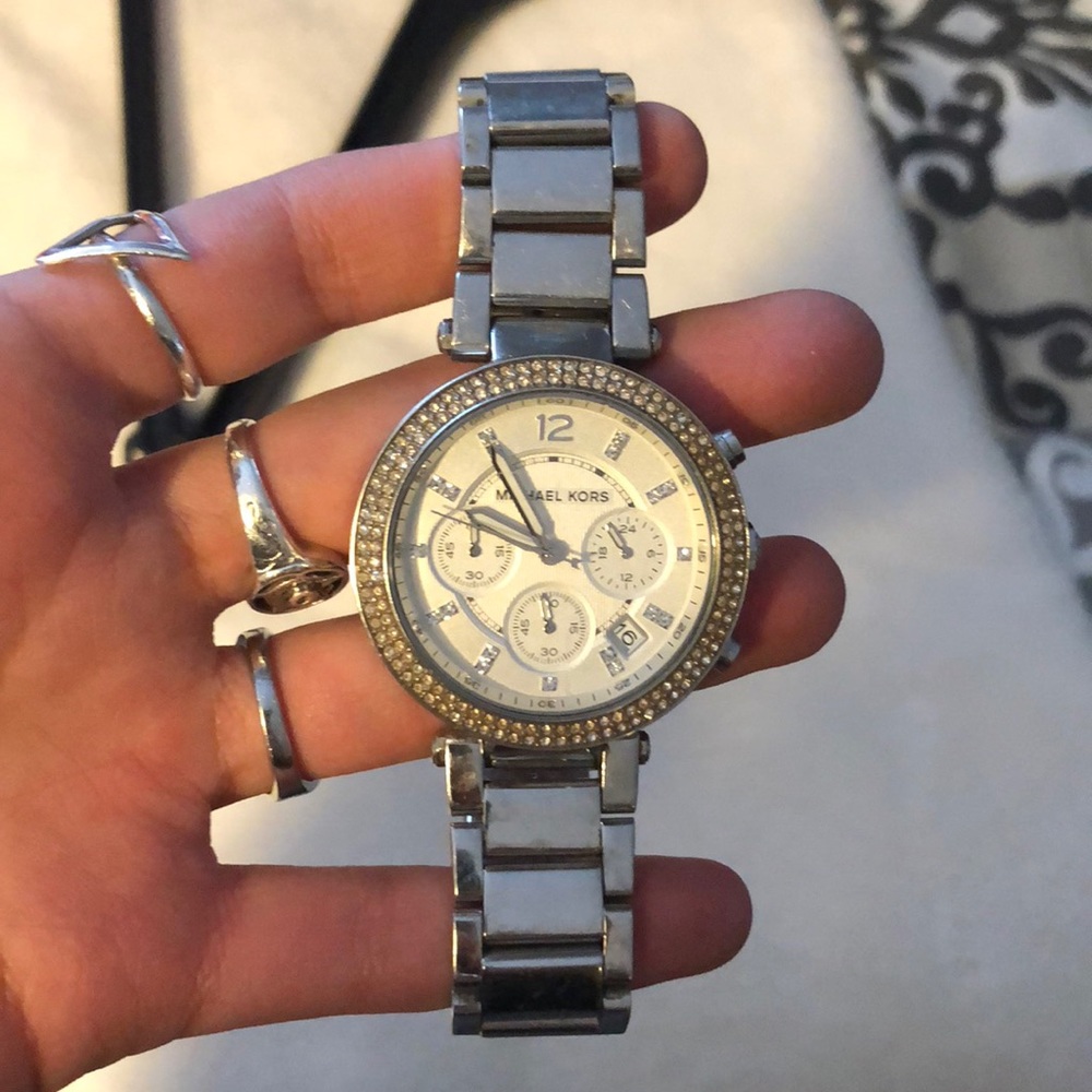 Michael Kors Silver Diamond Watch